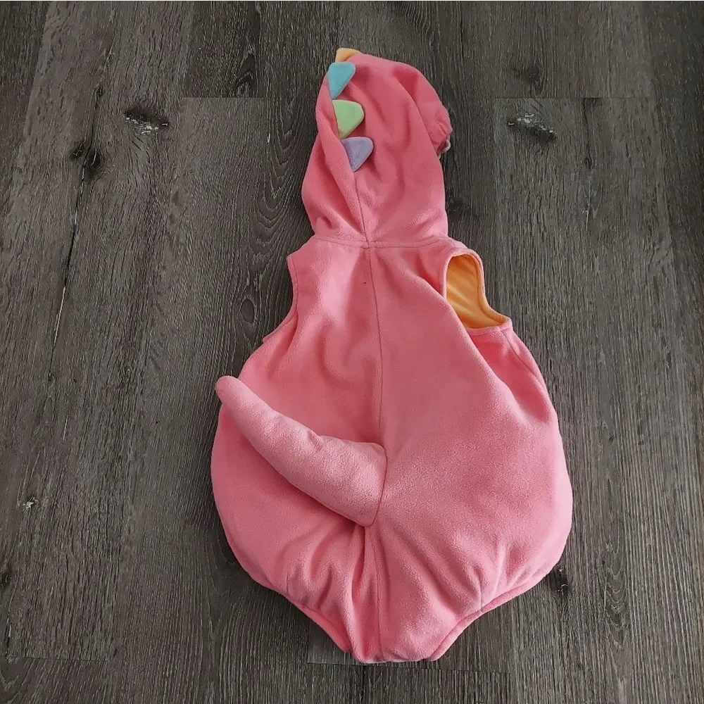 Carter's Pink and Yellow Dinosaur Halloween Costume 6-9 Months - Picture 2 of 4